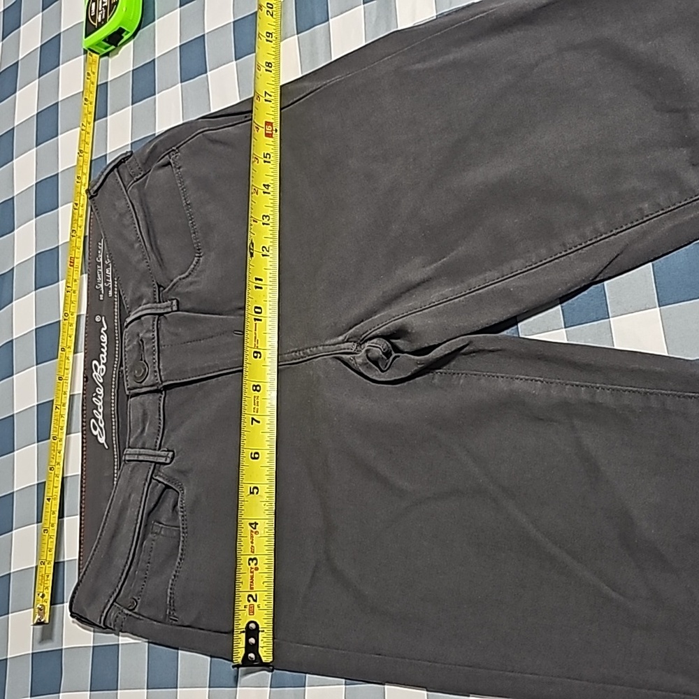 Eddie Bauer  Grey Elysian Slightly-Curvy High-Rise Slim Straight  Pant - Picture 9 of 16